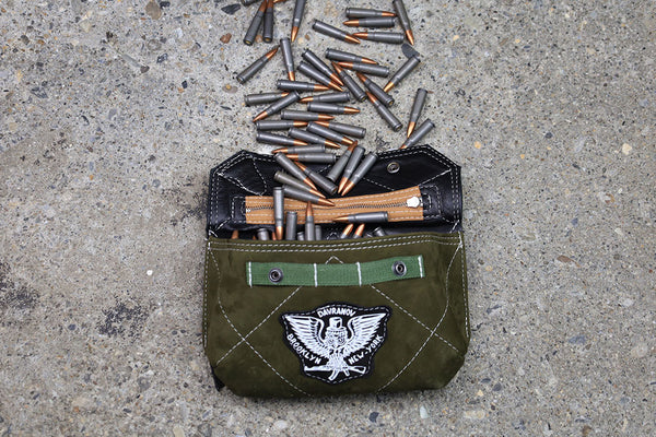 Dump Pouch Green Leather