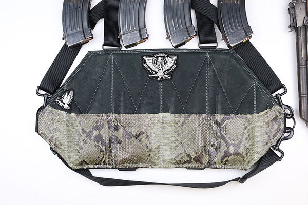 4 Cell Snakeskin Leather Ak Chestrig "2-Tone"