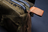Leather Dump Pouch with Shemagh
