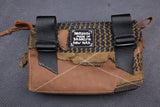 Leather Dump Pouch with Shemagh