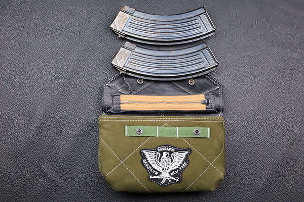 Leather Dump Pouch Green