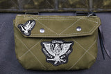 Leather Dump Pouch Green