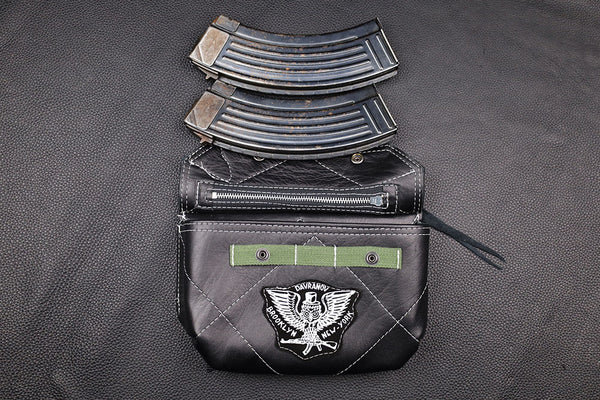 Leather Dump Pouch Black