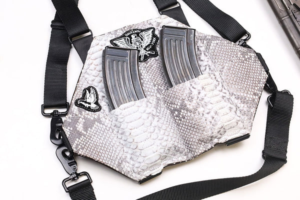 2 Cell Leather AK Chestrig "White Python"