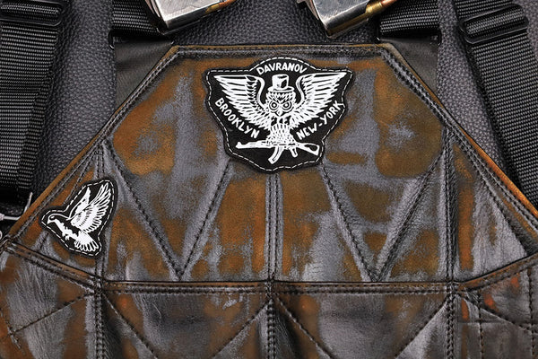 2 Cell Leather Chestrig Battlefiled Distress