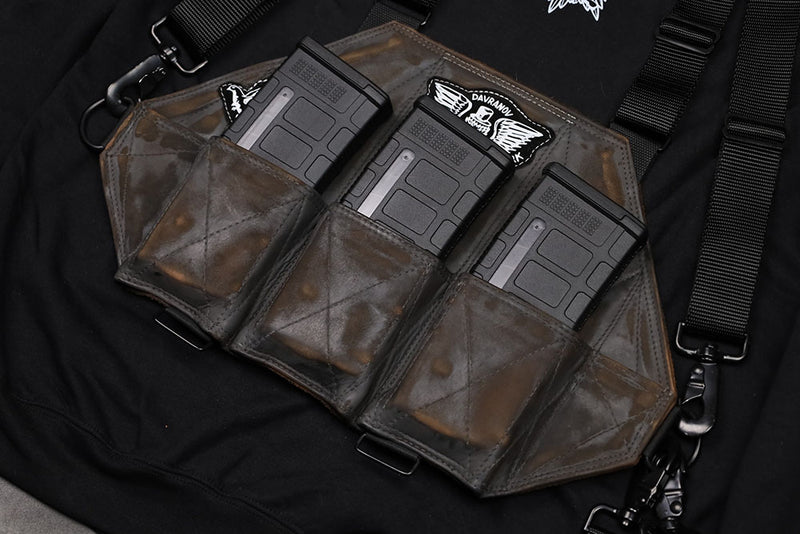 3 Cell Leather Chestrig AR 10
