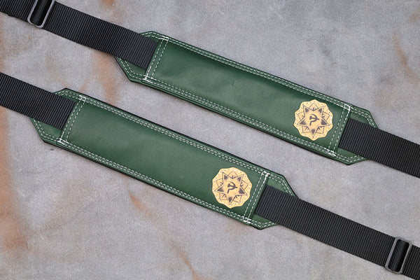 Leather Shoulder Pads Green