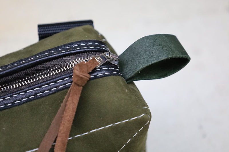 Dump Pouch Leather with Multicam