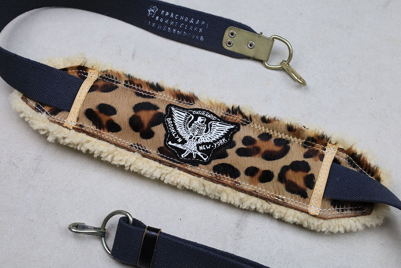 Ak47 2pt Leather Sling Leopard with Shearling