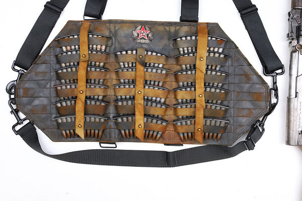 3 Row Leather SKS Chestrig "Distressed"