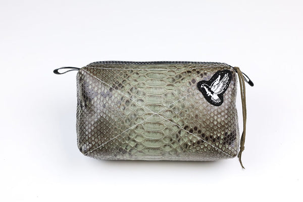 Dump Pouch Green Snakeskin