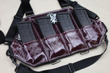 4 Cell Leather Chestrig  5.56 "Plum