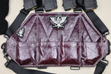4 Cell Leather Chestrig  5.56 "Plum