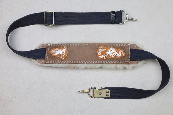 Ak47 2pt Leather Sling Tattoo with Shearling