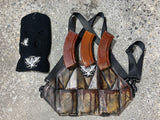 3 Cell Veg Leather Chestrig Distressed