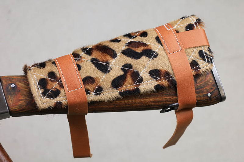 Leather Cheek Rest Hairon Leopard Print