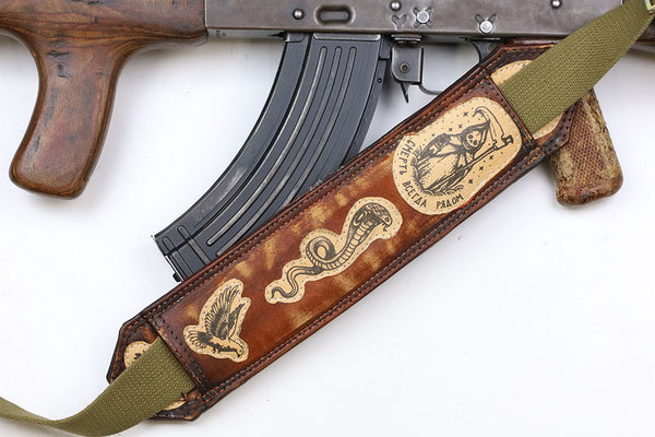 Ak47 Leather Sling "Tattoo"